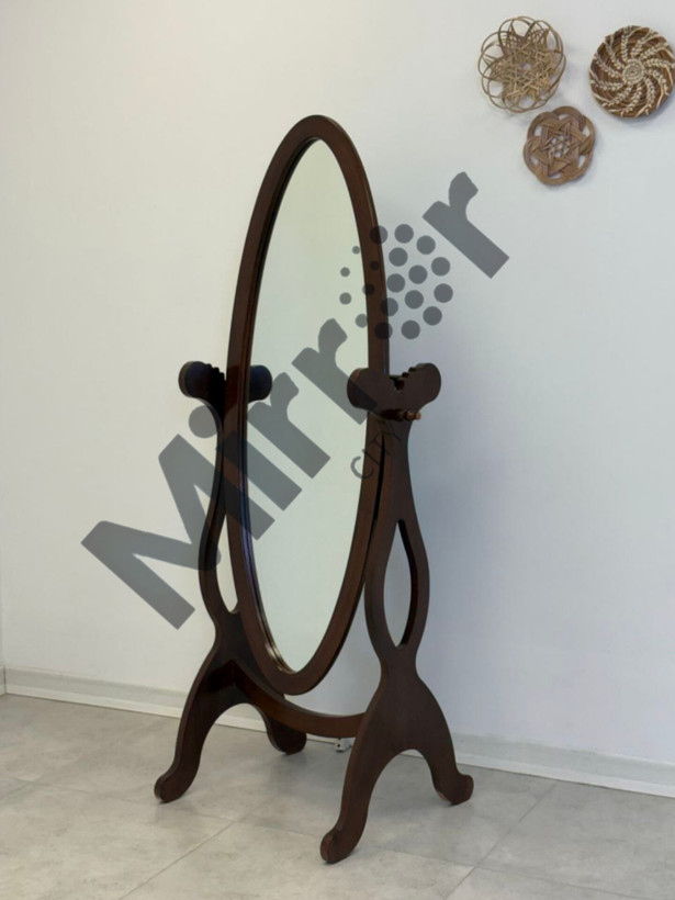 آینه پایهدار فندقی تیره مختص دکور و دکوراسیون لوکس