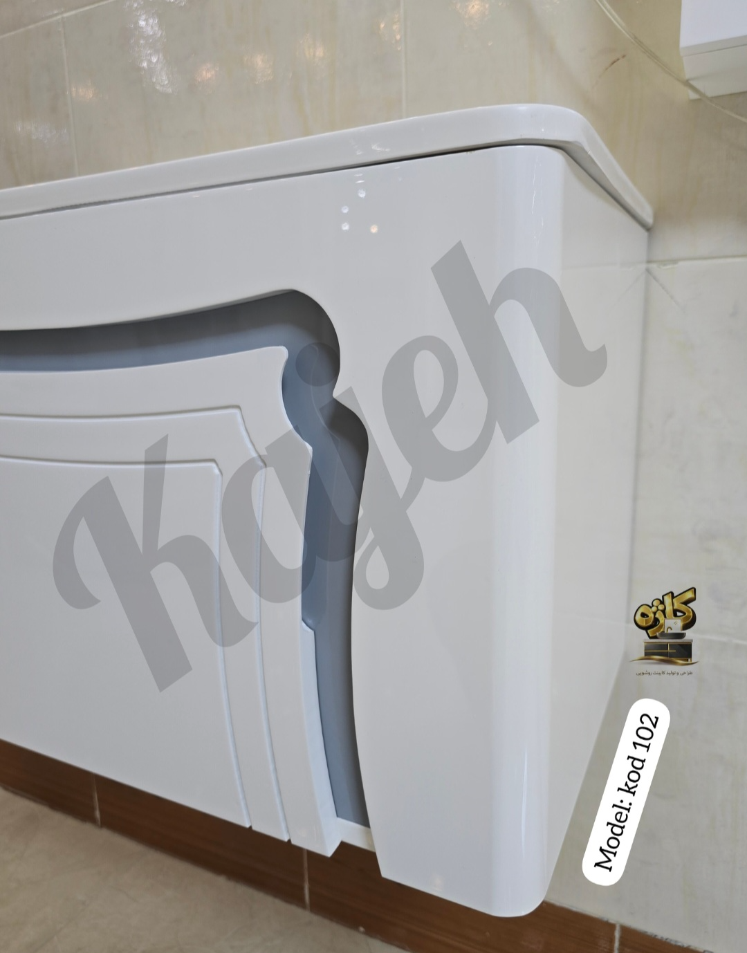 کابینت روشویی با جنس کابینتpvc ضد آب ، فول ست سرویس بهداشتی