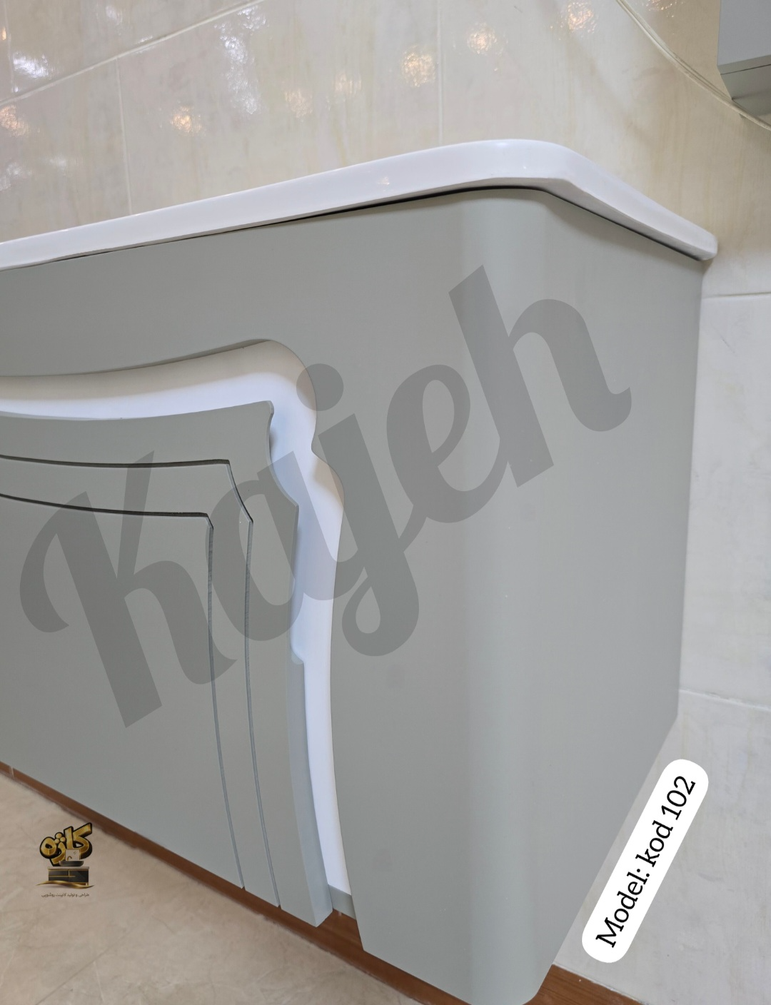 کابینت روشویی با جنس کابینتpvc ضد آب ، فول ست سرویس بهداشتی