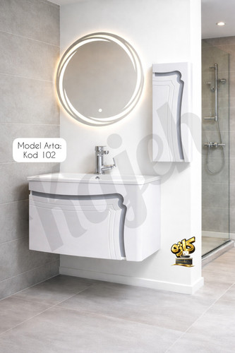 کابینت روشویی با جنس کابینتpvc ضد آب ، فول ست سرویس بهداشتی